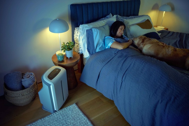 Atmo Mini Sleep - Woman with dog in bed