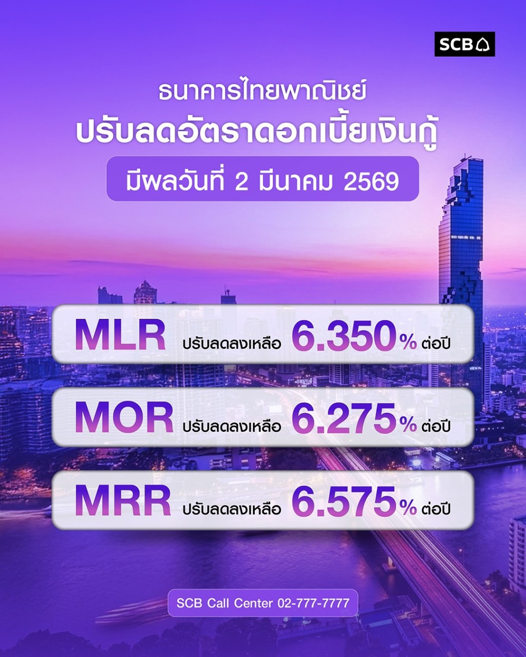 SCB Interest rate reduction-2026